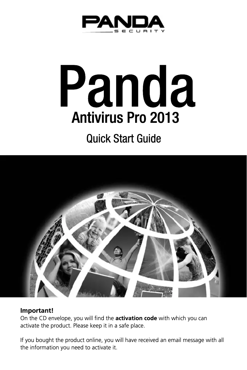 Page 1 de la notice Manuel utilisateur Panda Antivirus Pro 2013