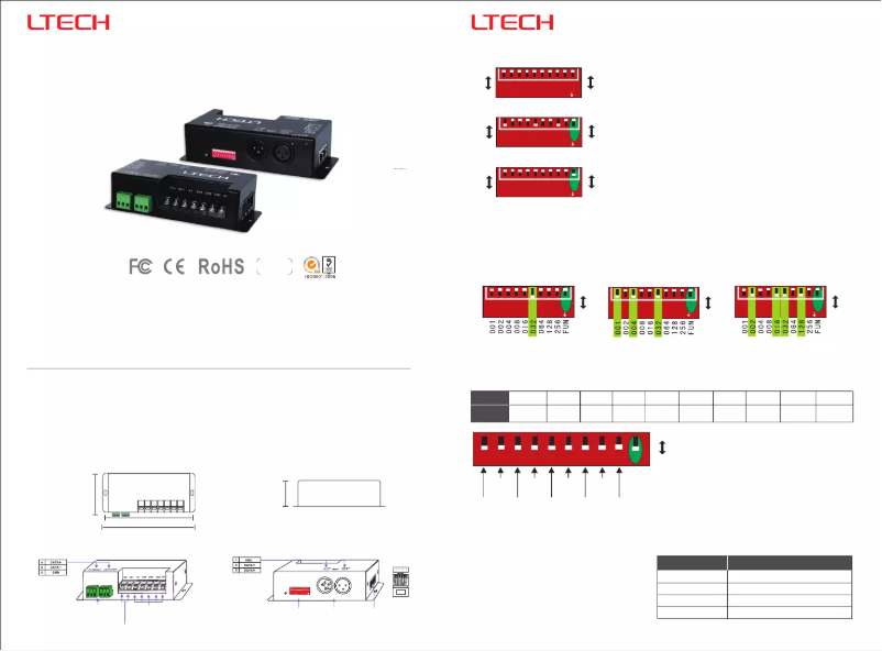 Page n°1 - Manuel utilisateur Ltech CHLSC26