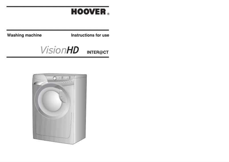 Page 1 de la notice Manuel utilisateur Hoover VHD 816 I-80