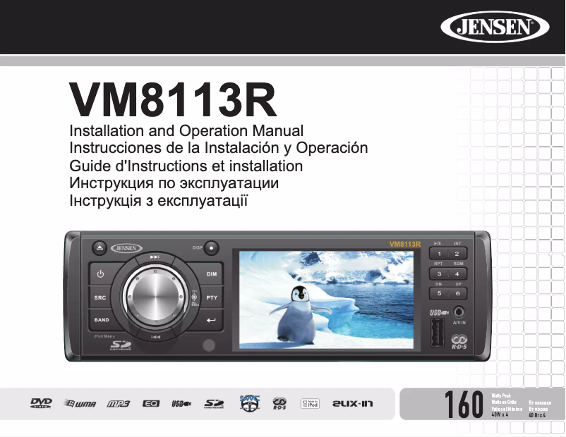 Page n°1 - Manuel utilisateur Jensen VM8113R