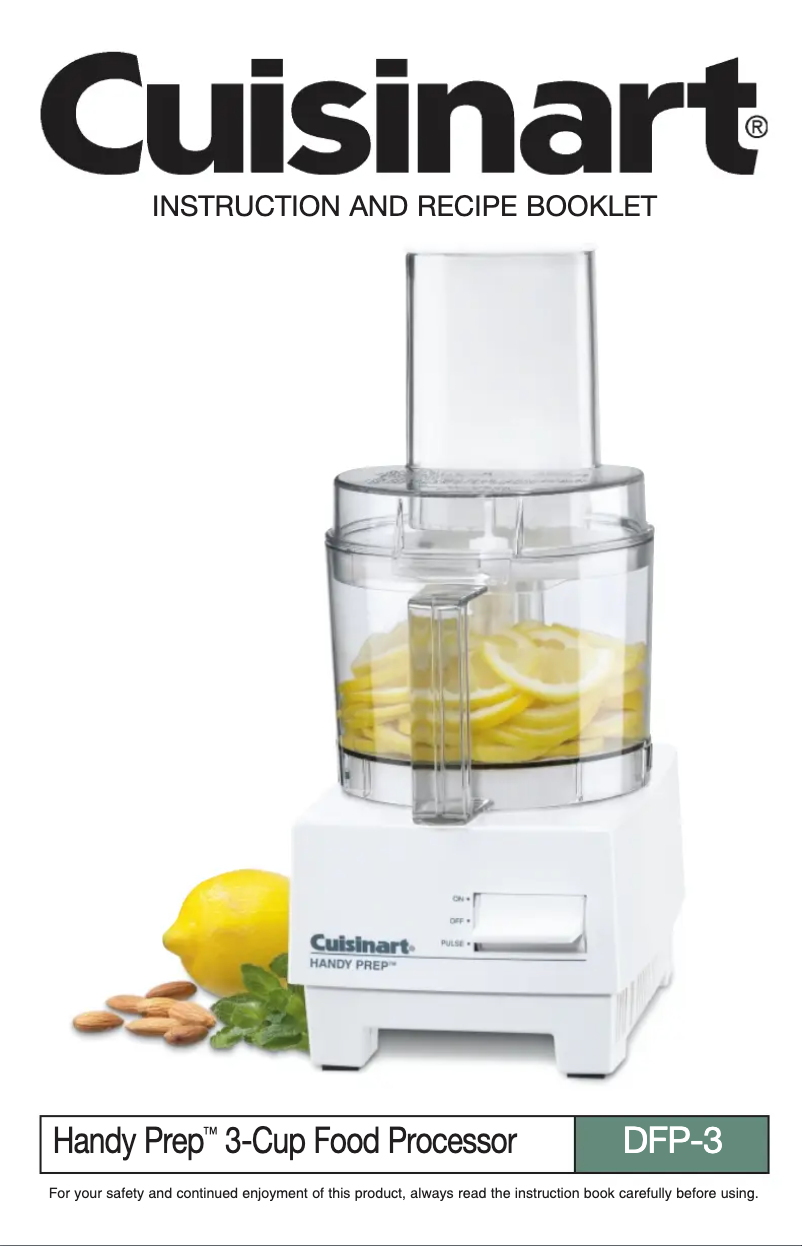 Image de la première page du manuel de l'appareil Handy Prep DFP-3