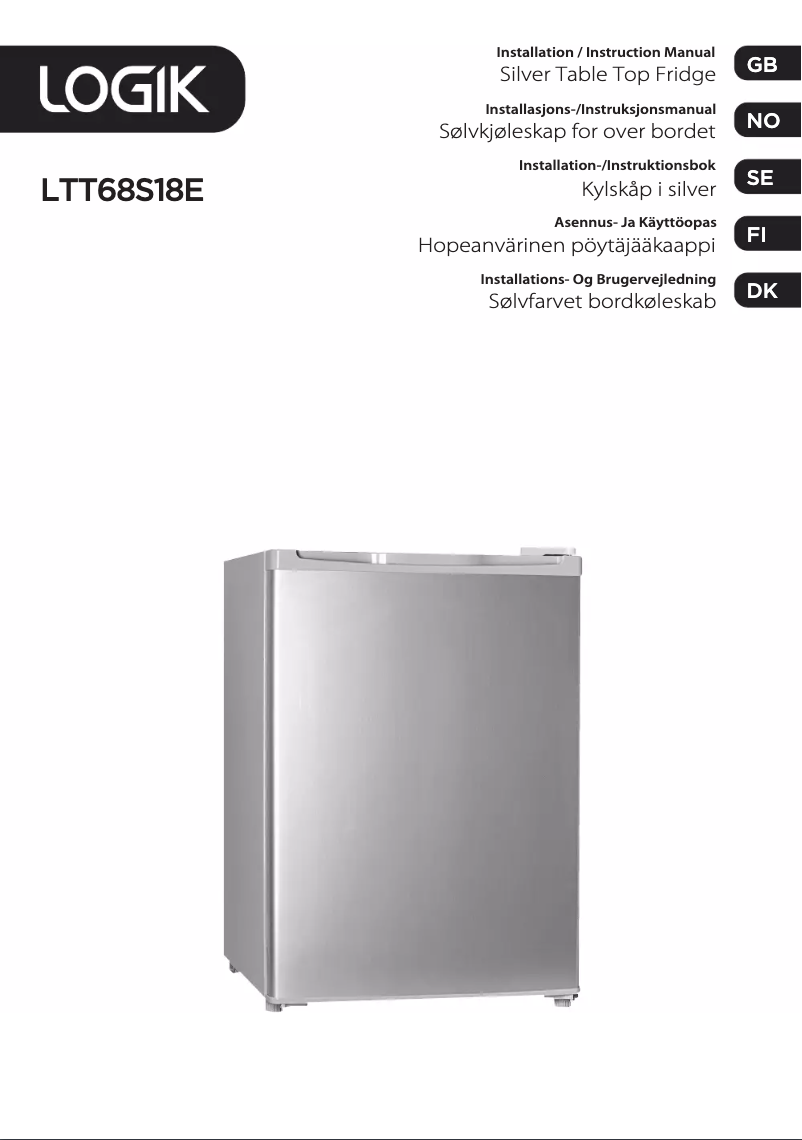 First page image of the manual for LTT68S18E