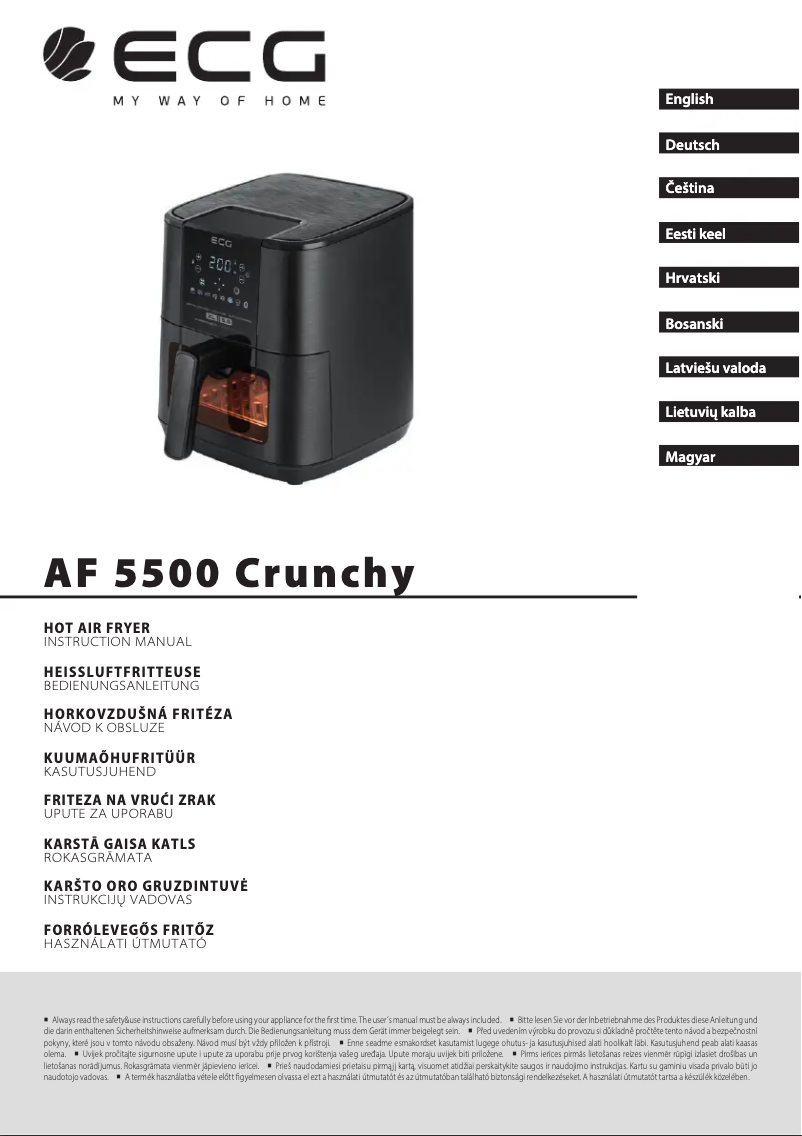 Image de la première page du manuel de l'appareil AF 5500 Crunchy