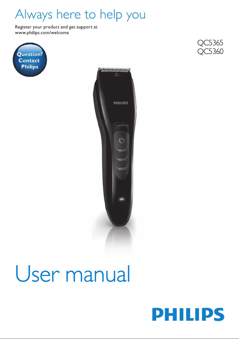 Image de la première page du manuel de l'appareil Series 5000 QC5360