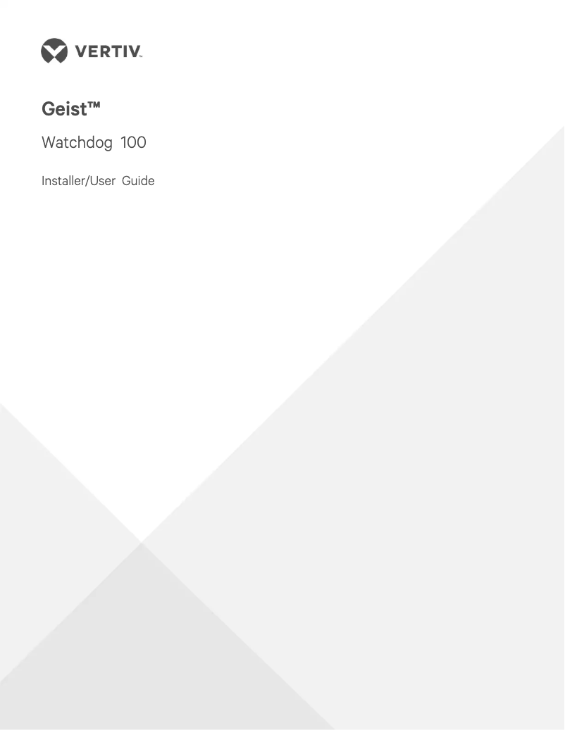 Page n°1 - Manuel utilisateur Emerson Watchdog 100