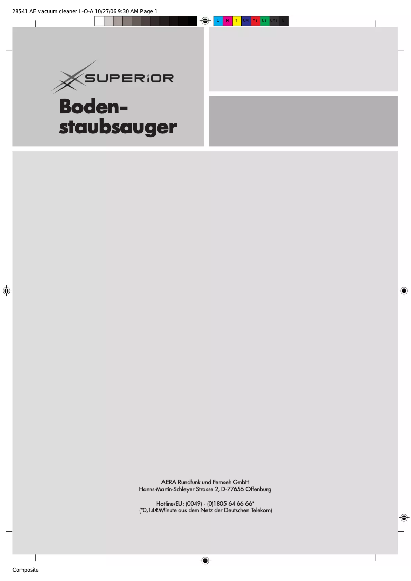 Page n°1 - Manuel utilisateur Superior CH-850