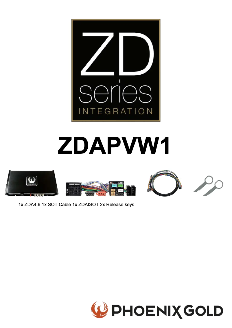 Page 1 de la notice Manuel utilisateur Phoenix Gold ZDAPVW1