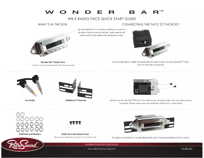 Page n°1 - Manuel utilisateur RetroSound Wonderbar 3 M4