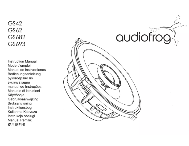 Page n°1 - Manuel utilisateur Audiofrog GS682