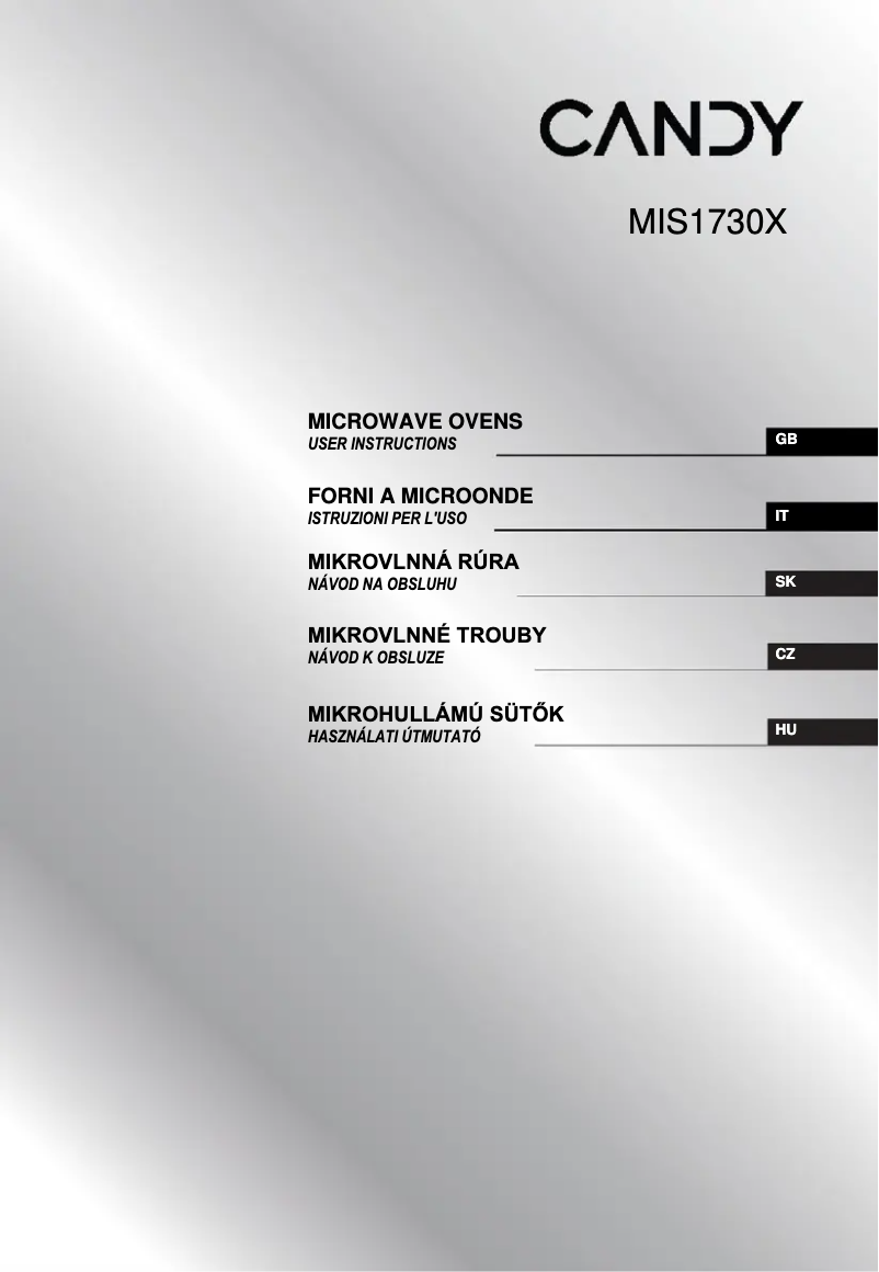 Image de la première page du manuel de l'appareil MIS1730X