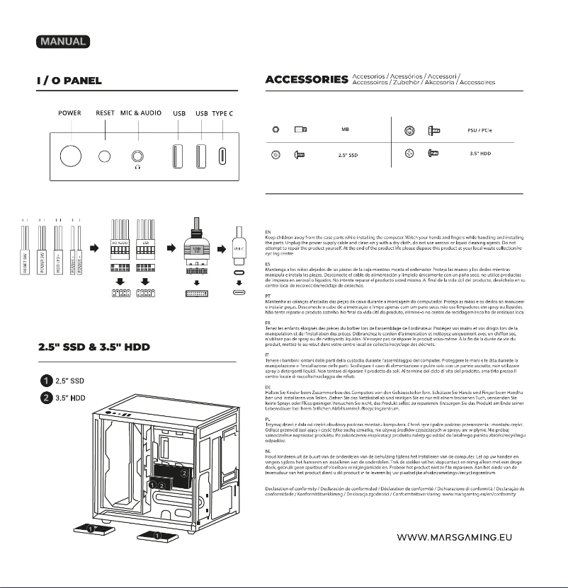 Página 1 del manual Manual de usuario Mars Gaming MC-NOVAM