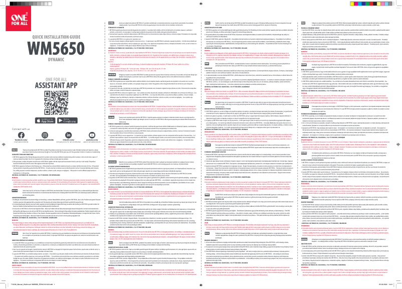 Page 1 de la notice Manuel utilisateur One for all WM 5650