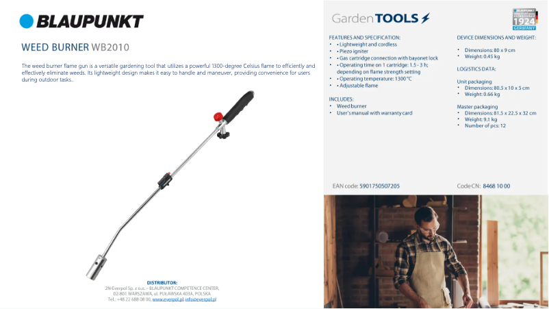 Página 1 del manual Ficha técnica Blaupunkt WB2010