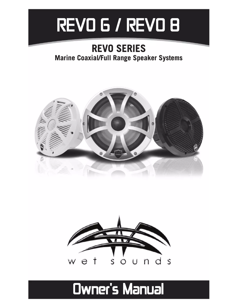 Page n°1 - Manuel utilisateur Wet Sounds REVO 8-XSS