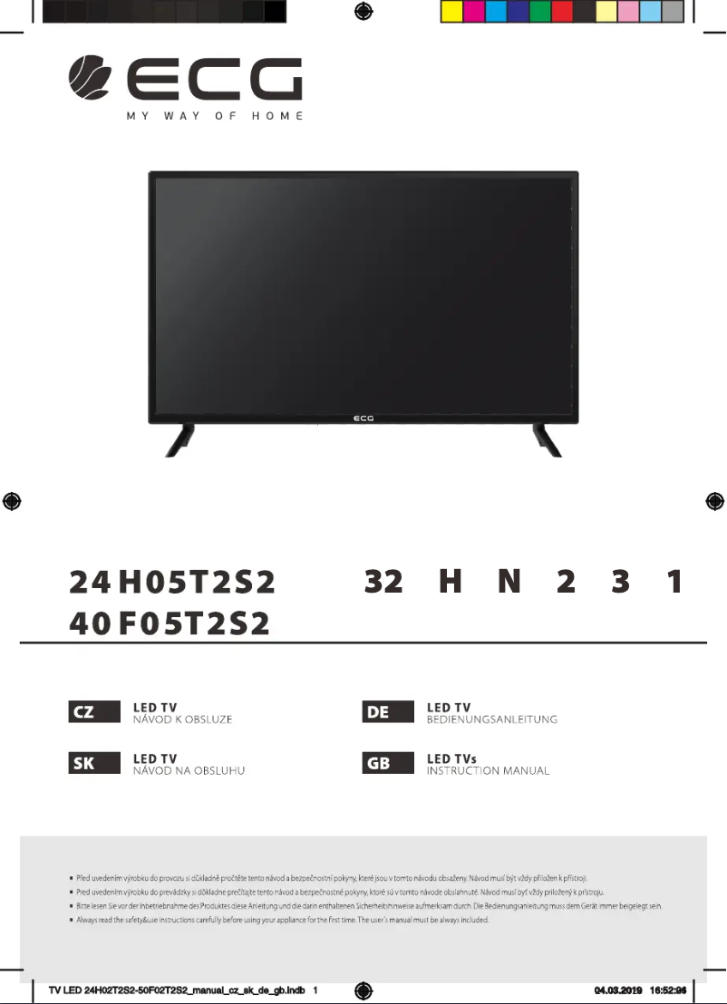 Page 1 de la notice Manuel utilisateur ECG 32HN231