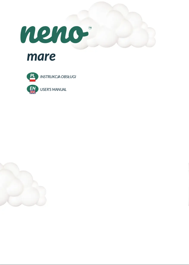 Page 1 de la notice Manuel utilisateur Neno Mare