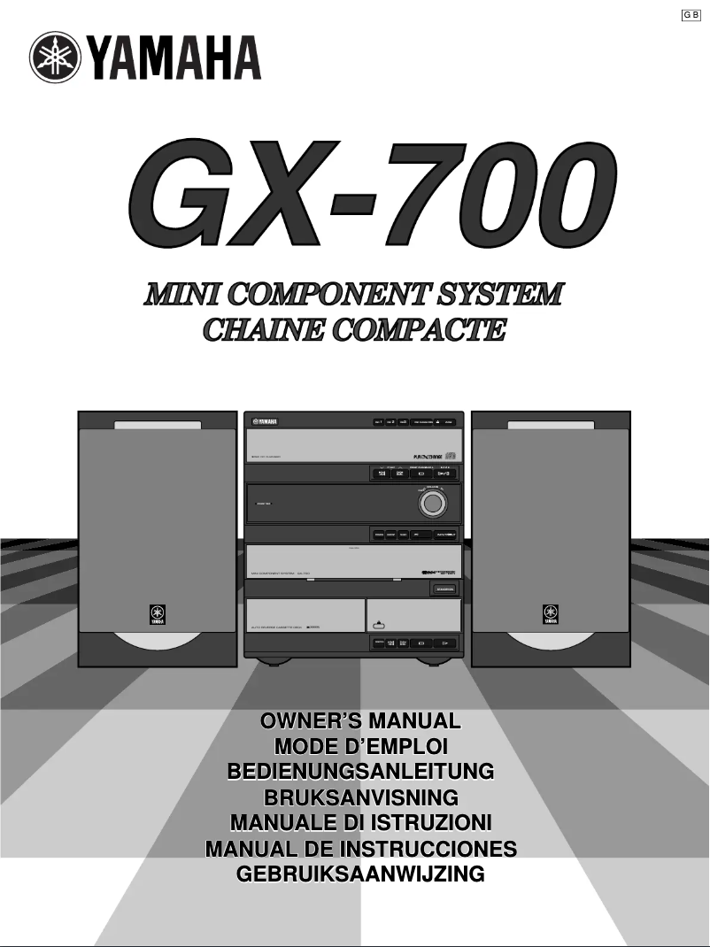 Image de la première page du manuel de l'appareil GX-700RDS