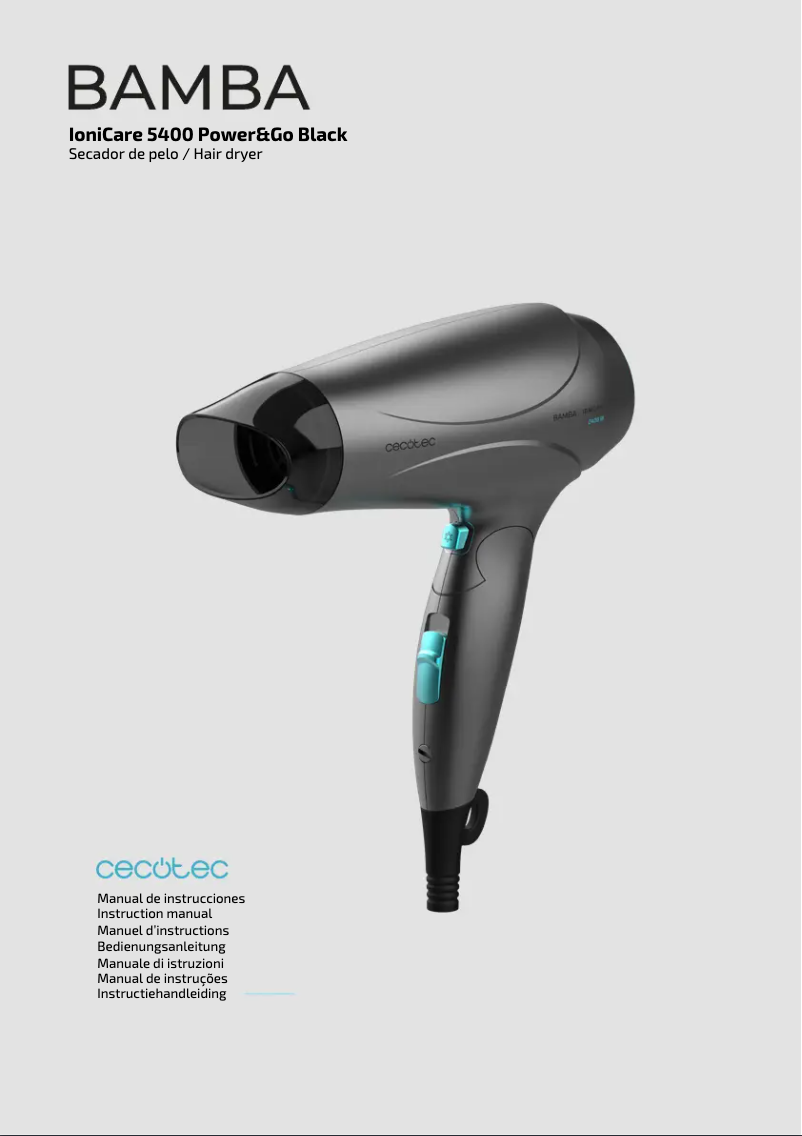 Page n°1 - Manuel utilisateur Cecotec Bamba IoniCare 5400 Power&Go