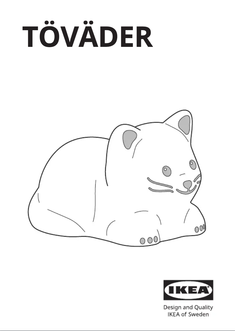Page 1 de la notice Manuel utilisateur Ikea TÖVÄDER 605.169.15