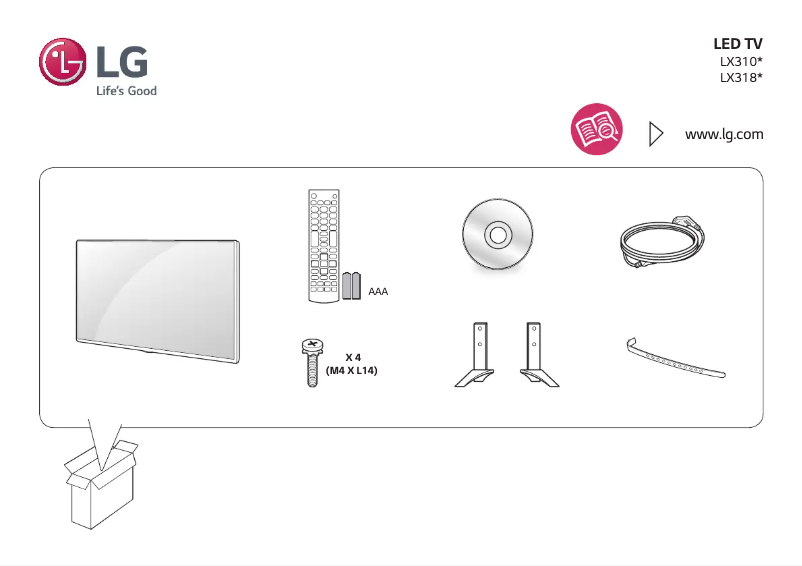Page 1 de la notice Manuel utilisateur LG 43LX318C