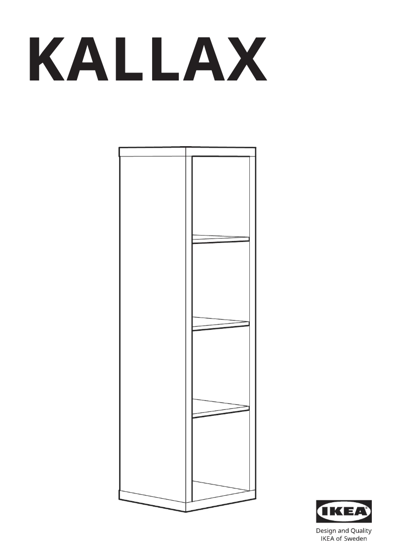 Image de la première page du manuel de l'appareil KALLAX 403.518.83