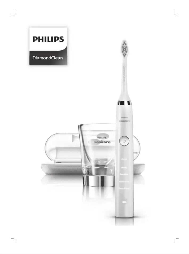 Page 1 de la notice Manuel utilisateur Philips Sonicare DiamondClean HX9371