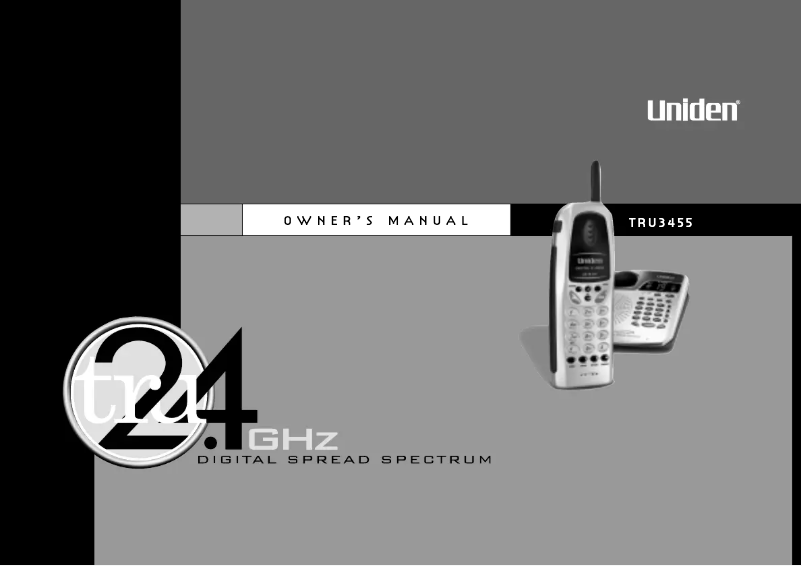 Page 1 of the manual User Manual Uniden TRU 3455