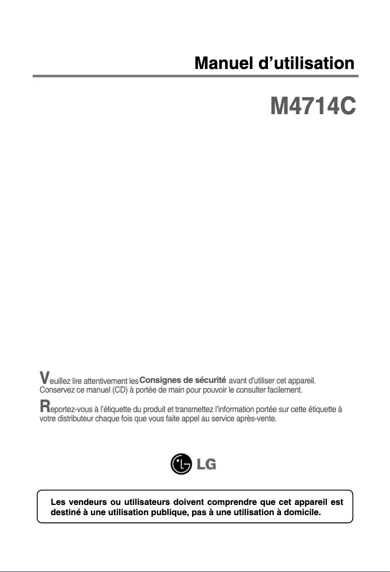 Page n°1 - Manuel utilisateur LG M4714C