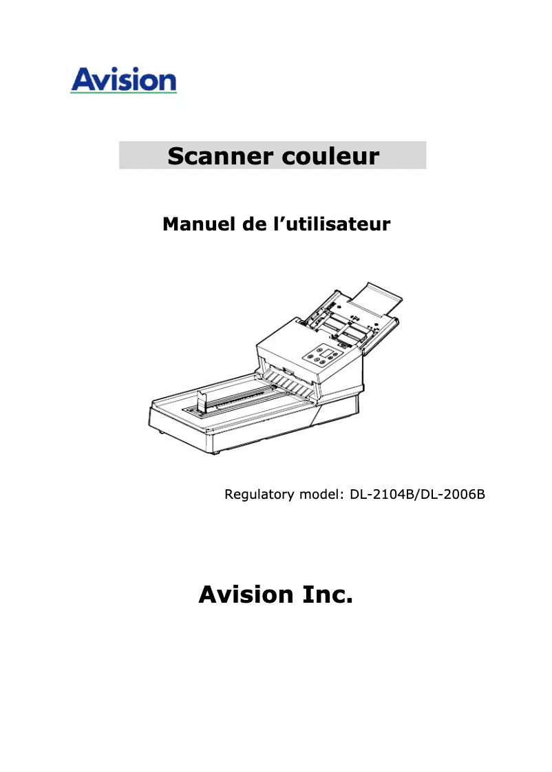 Page 1 de la notice Manuel utilisateur Avision AD380FWN