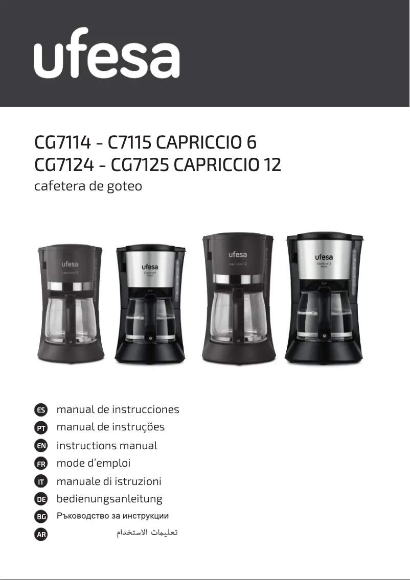 Page n°1 - Manuel utilisateur Ufesa Capriccio Delux