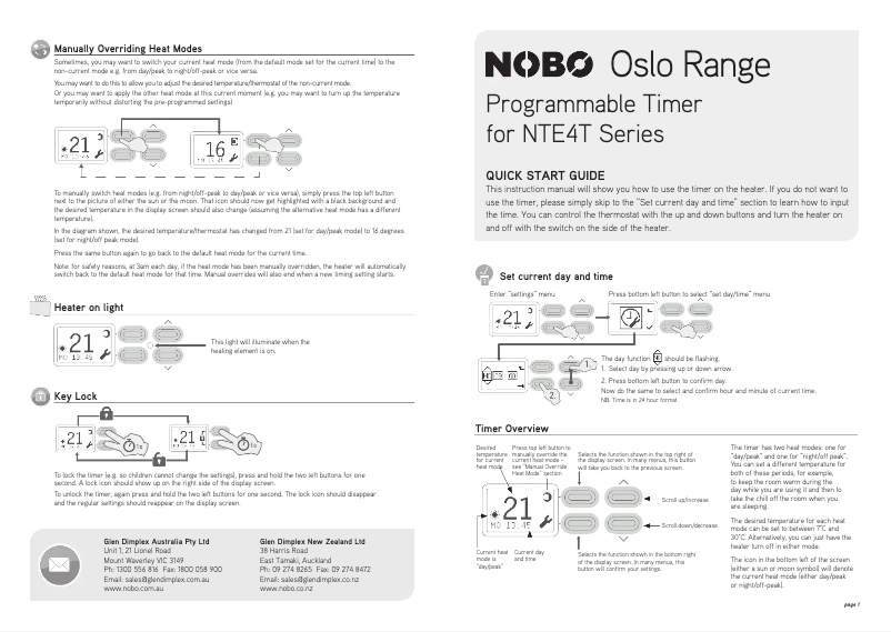 Image de la première page du manuel de l'appareil NTE4T24CASTORS