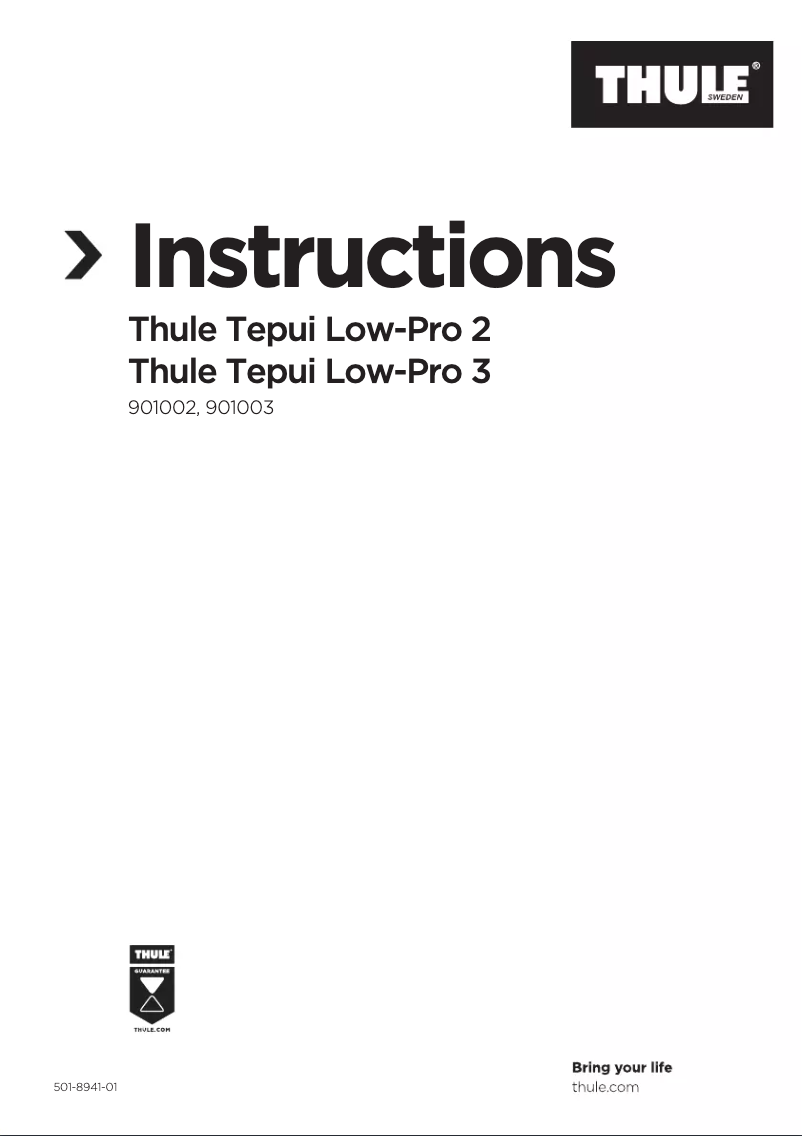 Page n°1 - Manuel utilisateur Thule Tepui Low-Pro 2