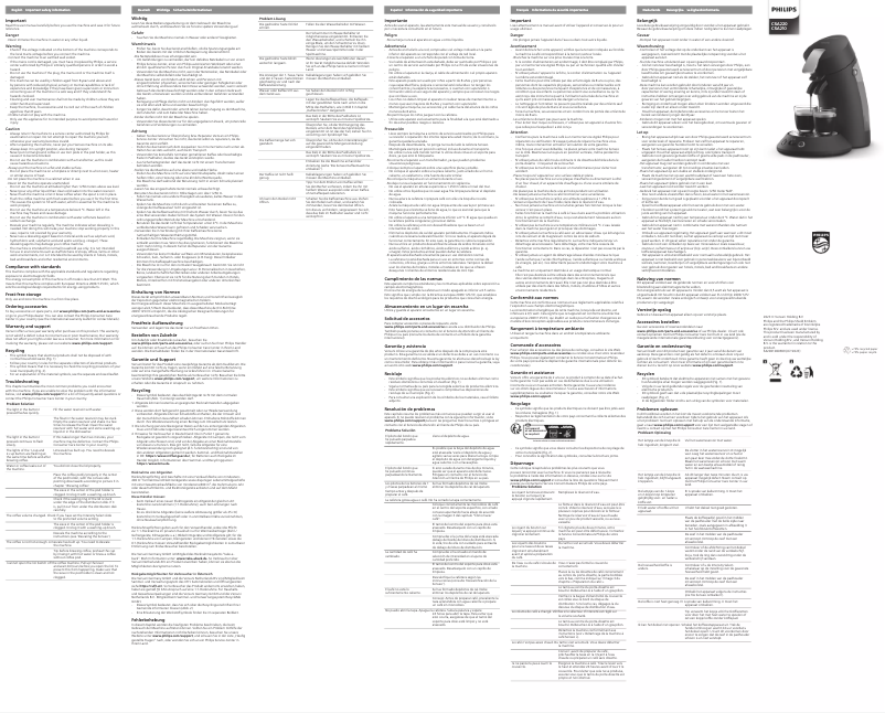 Page 1 of the manual User Manual Philips Senseo Original plus CSA220