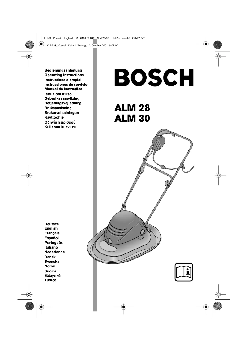 Image de la première page du manuel de l'appareil ALM 28