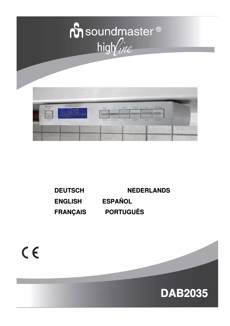 Page n°1 - Manuel utilisateur Soundmaster DAB2035