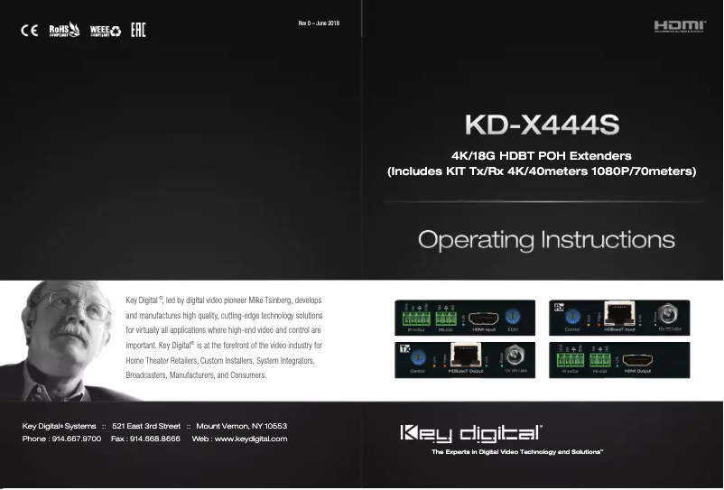 Página 1 del manual Manual de usuario Key Digital KD-X444S