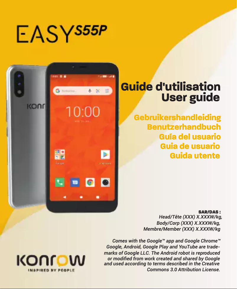 Page n°1 - Manuel utilisateur Konrow Easy S55P