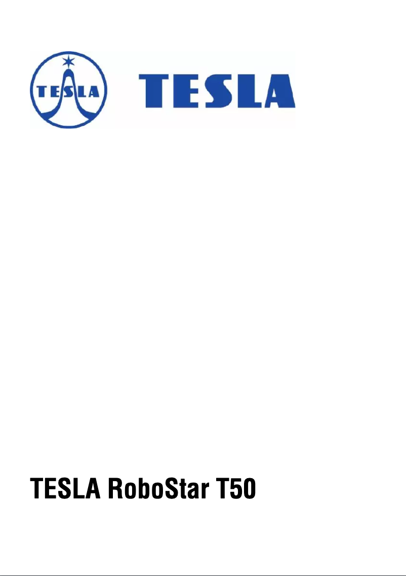 Page 1 de la notice Manuel utilisateur Tesla RoboStar T50