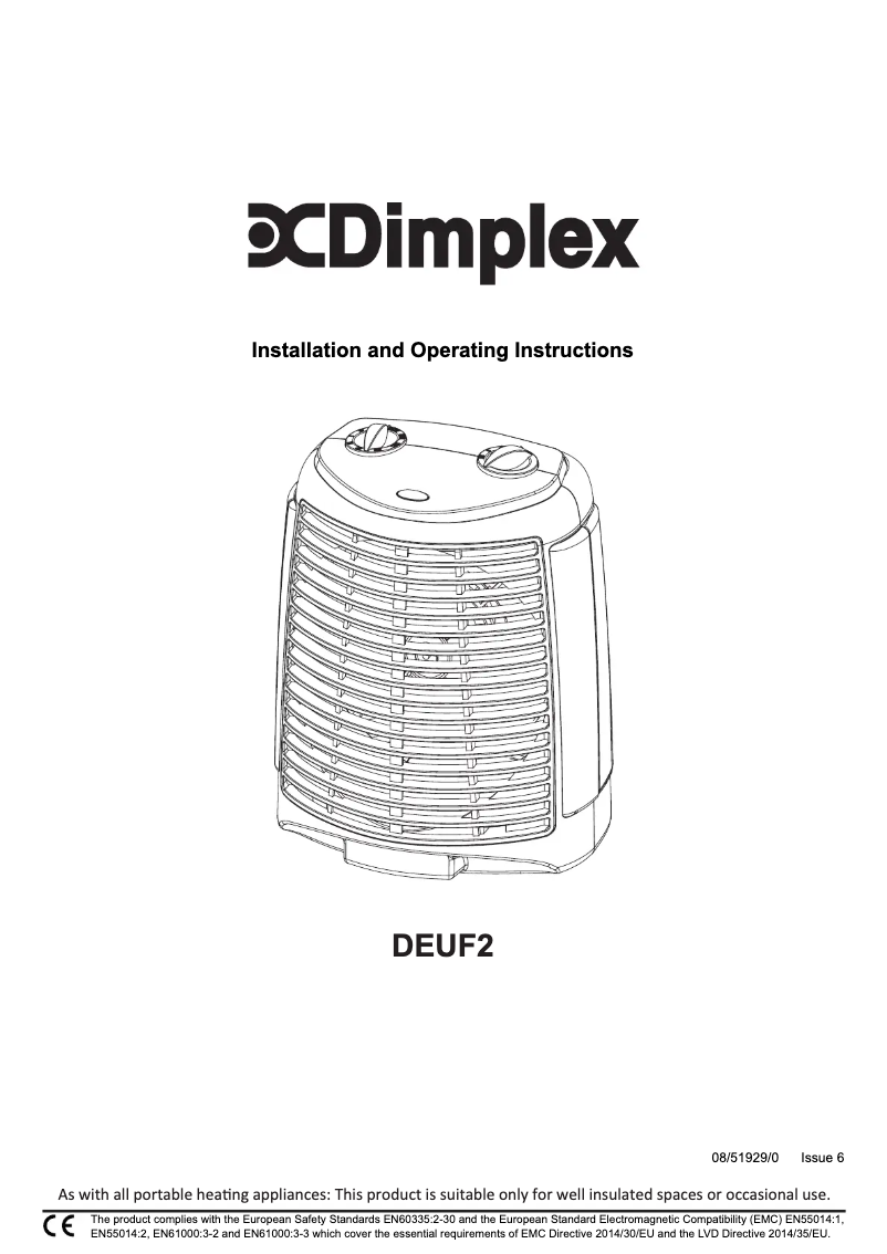 Page 1 de la notice Manuel utilisateur Dimplex DEUF2