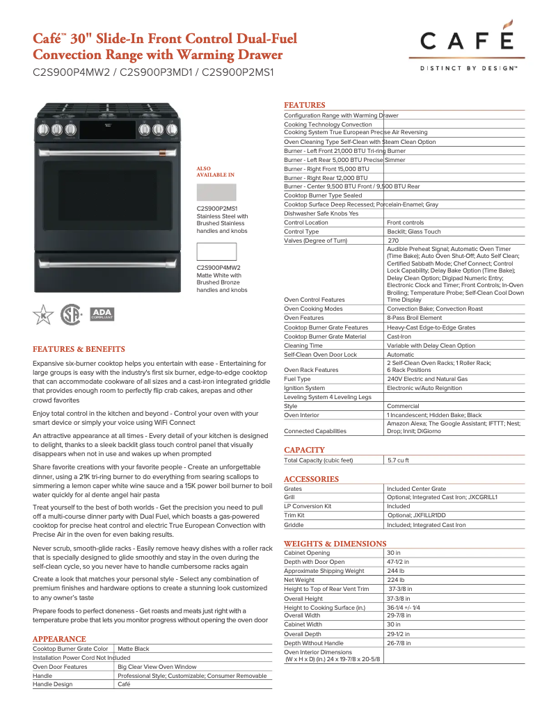 Image de la première page du manuel de l'appareil C2S900P2MS1