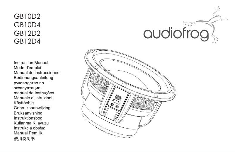 Page 1 de la notice Manuel utilisateur Audiofrog GB12D4