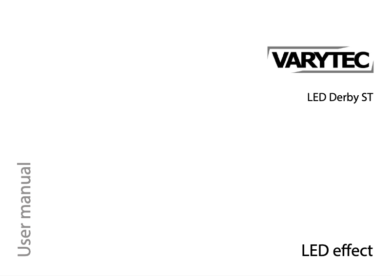 Página 1 del manual Manual de usuario Varytec LED Derby ST