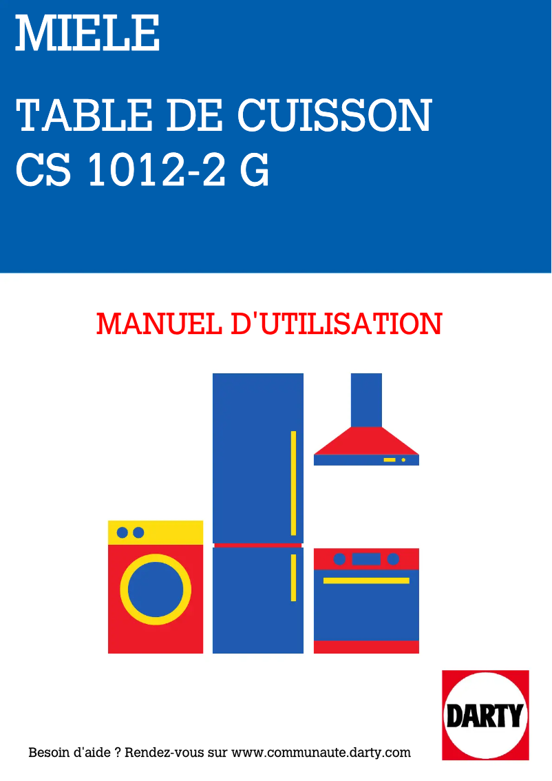 Page 1 de la notice Manuel utilisateur Miele CS 1012-2 G