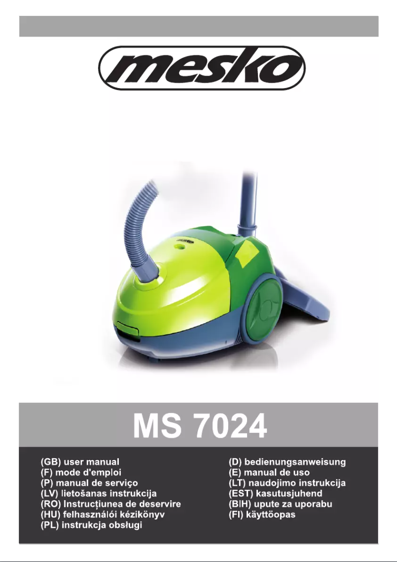 Image de la première page du manuel de l'appareil MS 7024