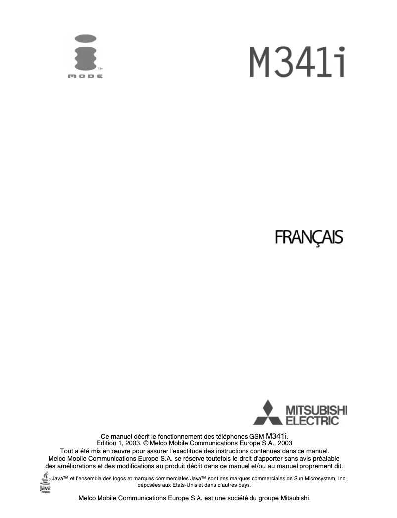 Página 1 del manual Manual de usuario Mitsubishi M341I