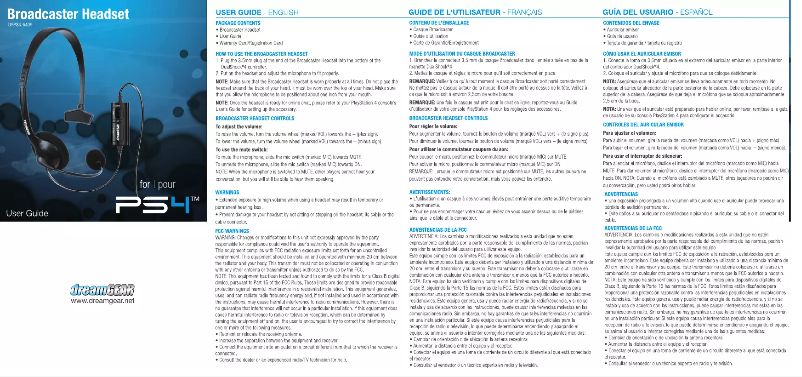 Page 1 de la notice Manuel utilisateur dreamGEAR Broadcaster