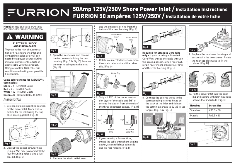 Página 1 del manual Manual de usuario Furrion F52INS-GS-AM