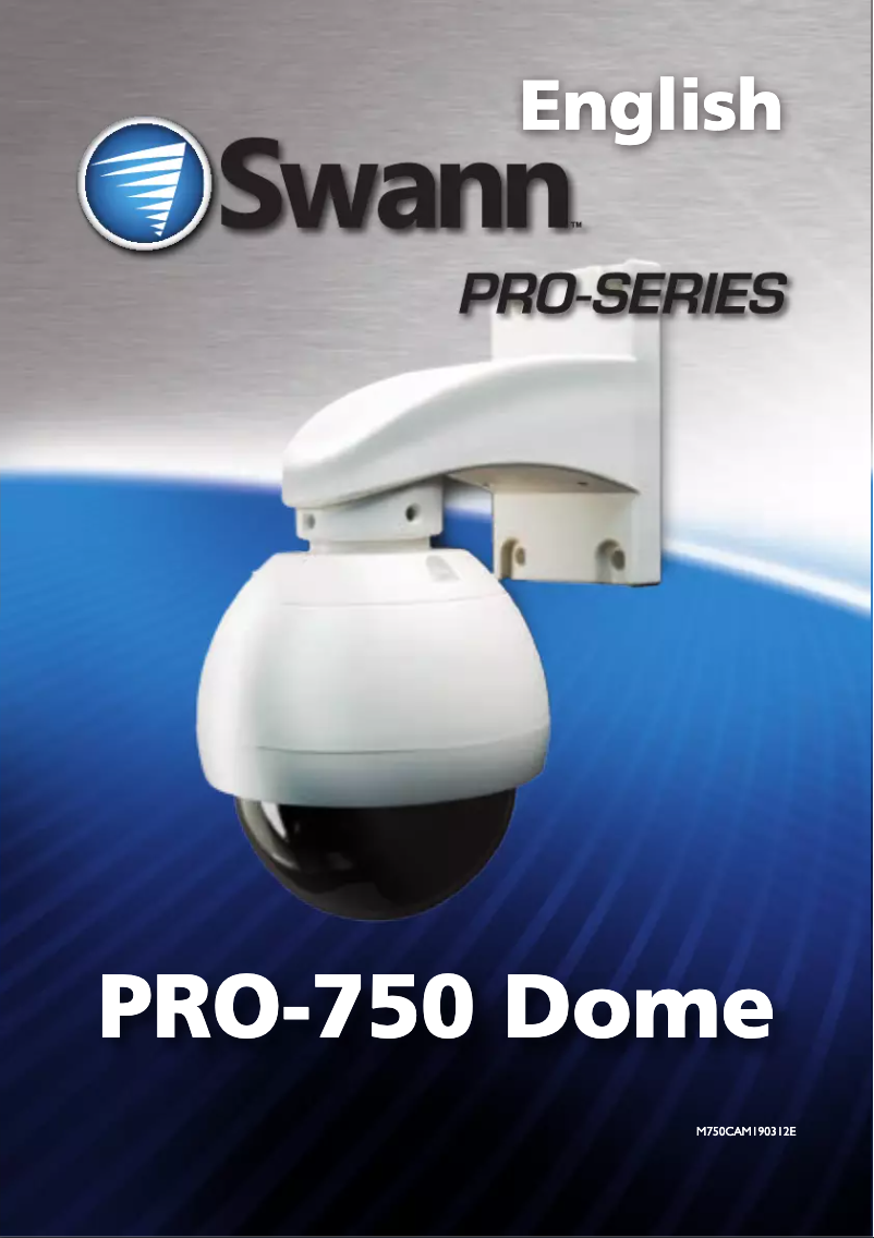 Page n°1 - Manuel utilisateur Swann PRO-750