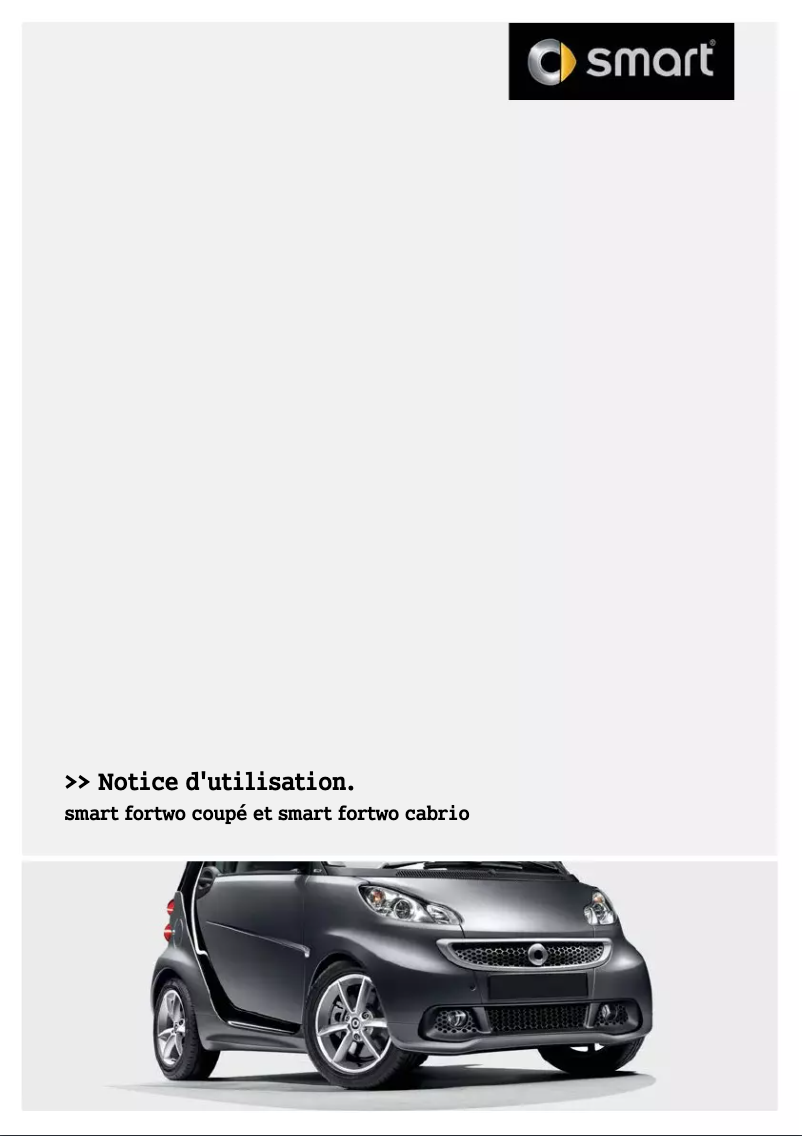 Page 1 de la notice Manuel utilisateur Smart Fortwo cabrio (2014)