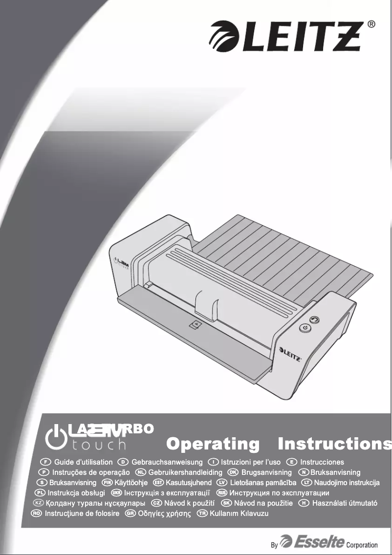 Page n°1 - Manuel utilisateur Leitz ILAM Touch A3 Turbo